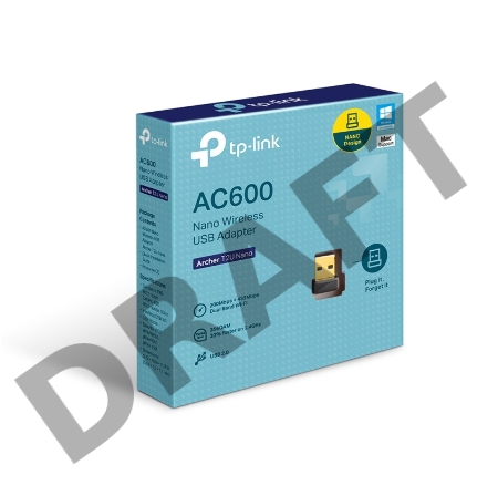 Адаптер TP-LINK Archer T2U NANO AC600 Nano Wi-Fi USB-адаптер