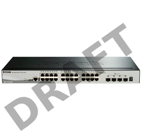 Сетевое оборудование D-Link DGS-1510-28X/A1A Управляемый стекируемый коммутатор SmartPro с 24 портами 10/100/1000Base-T и 4 портами 10GBase-X SFP+