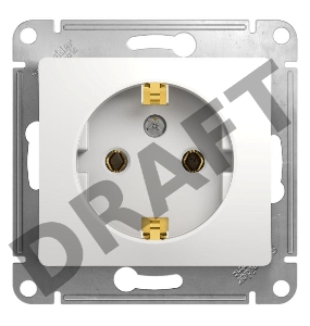 Механизм розетки 1-м СП Glossa 16А с заземл. бел. SchE GSL000143