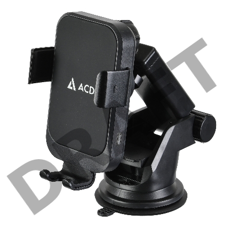 Автомобильная беспроводная зарядка-держатель с QC (ACD-W15QI-V1B) 15Вт, , 5В/2А~12В/1,5А RTL {20}