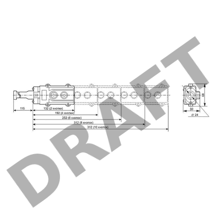 Пост кноп. ПКТ-60 с ключом Электротехник ET561371