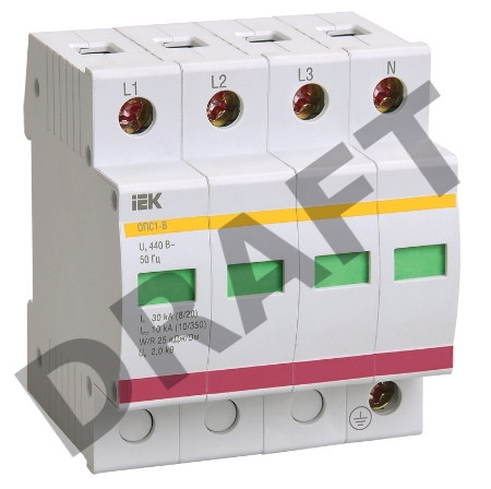 Ограничитель перенапряжения ОПС1-B 4P ИЭК MOP20-4-B