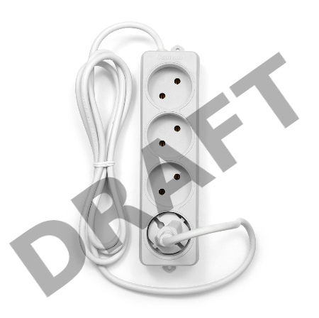 Сетевой фильтр  Gembird Удлинитель Гарнизон EL-NL4-W-2, 4 розетки  допустимый ток 10А,  длина 2 м.