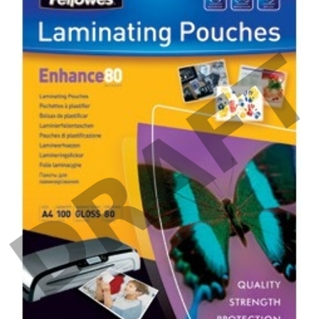 Пленка для ламинирования Fellowes,   80 мкм, A4, 100 шт., с клеящим слоем (FS-53022)