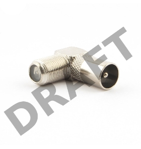 Переходник Cablexpert APL-FTVM-02, F (мама) / TV (папа), 90 градусов, блистер