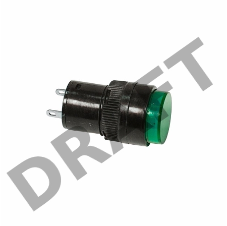 Индикатор Ø16  220V  зеленый  REXANT