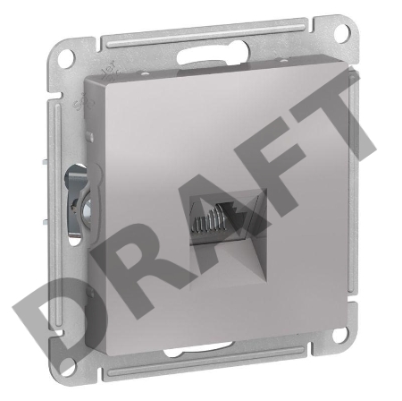 Механизм розетки компьютерной ATLAS DESIGN RJ45 алюм. SchE ATN000383 Механизм розетки компьютерной ATLAS DESIGN RJ45 алюм. SchE ATN000383