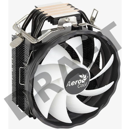 Устройство охлаждения(кулер) Aerocool Rave 4 Soc-AM4/1151/1200/1700 4-pin 18-27dB Al+Cu 130W 570gr LED Ret