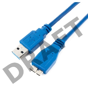Кабель Gembird/Cablexpert CCP-mUSB3-AMBM-0.5M Кабель USB 3.0 Pro , AM/microBM 9P, 0.5м, экран, синий