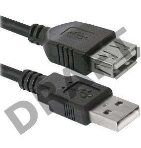Кабель USB Defender USB02-10 USB2.0 AM-AF, 3.0м (87453)