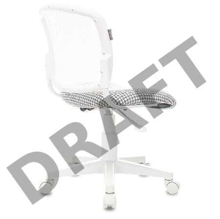 Кресло детское Бюрократ CH-W296NX белый TW-15 гусин.лапка Morris-1 сетка/ткань крестов. пластик пластик белый