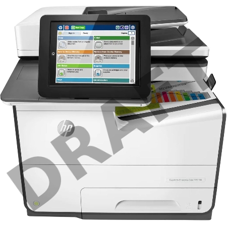 МФУ HP PageWide Enterprise Color MPF 586dn, струйный принтер/сканер/копир, (,A4,600dpi,50 (up to 75)ppm,Duplex,2trays 50+500,ADF100,2 Gb, HDD, USB2.0/GigEth/2 ext. USB,1y war, repl. B5L04A)