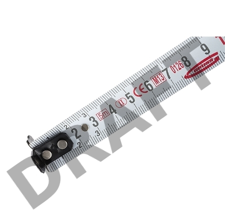 Рулетка GROSS 31123  ''doppelhaken'' 5м x 19мм двухсторонний зацеп нейлон двуст. шкала автоматич