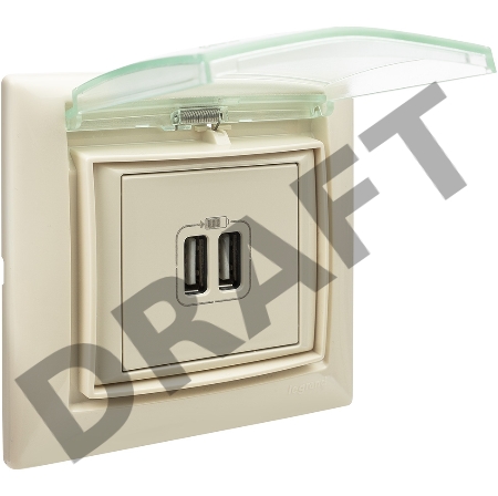 Аксессуары LEGRAND 774350 Рамка 1 пост, влагозащищенная, IP44, слоновая кость, Valena