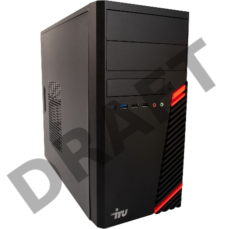 Компьютер IRU Game 520B5SM MT Ryzen 5 5600G (3.9) 8Gb SSD250Gb RX 6500XT 4Gb Windows 11 Home Single Language 64 GbitEth 400W черный