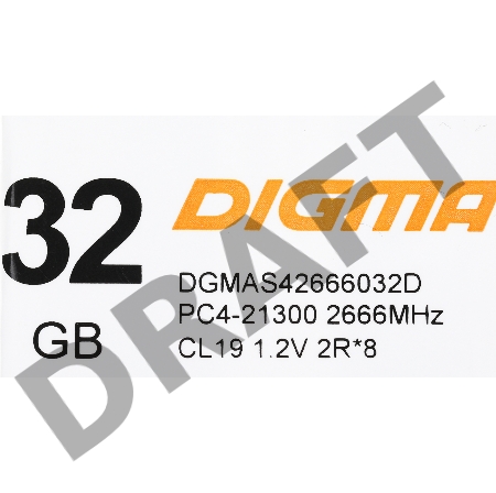 Память DDR4 32Gb 2666MHz Digma DGMAS42666032D RTL PC4-21300 CL19 SO-DIMM 260-pin 1.2В dual rank