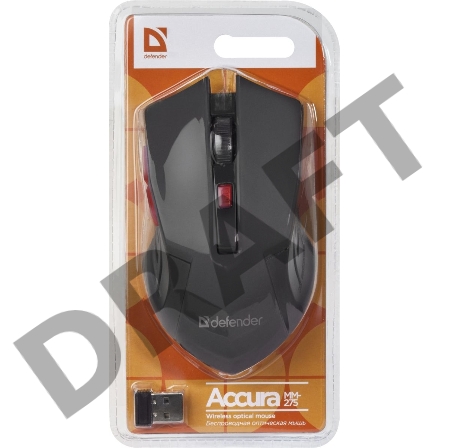 Мышь USB OPTICAL WRL MM-275 RED 52276 DEFENDER