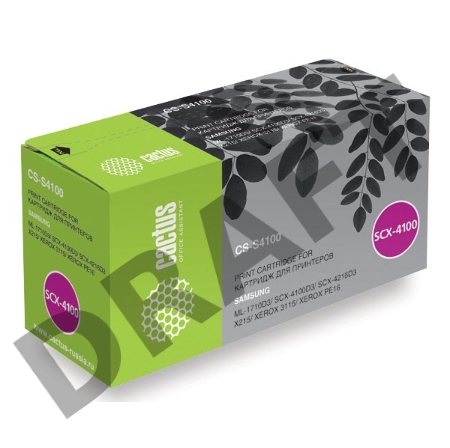 Тонер Картридж Cactus CS-S4100 черный для Samsung ML-1710D3 SCX-4100D3/Xerox 3115/PE16 (3000стр.)