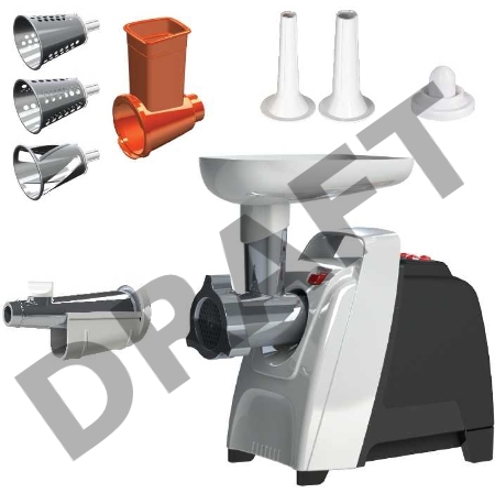 Мясорубка АКСИОН М61.02 Черно-серебристыйМакс.  мощность 2000 Вт. Защита двигателя от перегрузки. Максимальная производительность – 3 кг/мин. Приставка для набивки колбас (2шт.). Приставка кеббе. Приставка соковыжималка АМ11.04 (шнековая): предназначена д