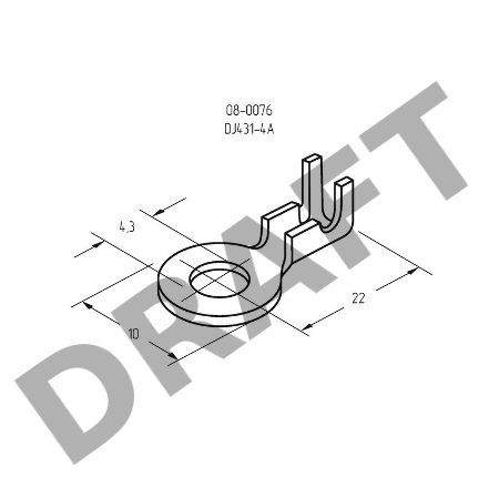 Наконечник кольцевой REXANT, ø4.3 мм, 0.5-0.8 мм² (НК 4-0,5-0,8)