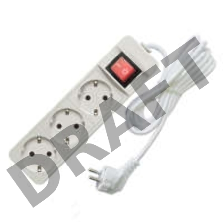 Удлинитель 3х1.5м с заземл. 16А IP20 3.5кВт с выкл. Союз 481S-8301