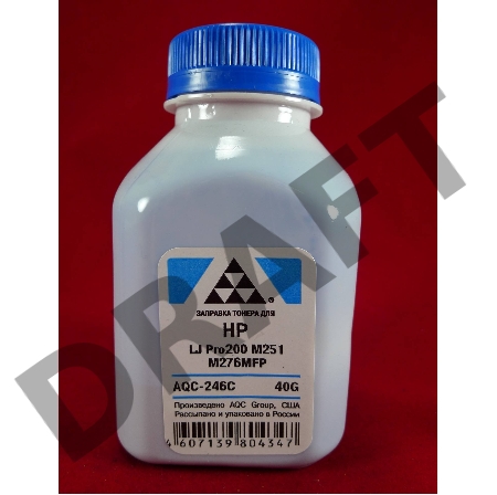 Тонер HP LJ Pro200 M251/M276MFP Cyan, (фл.40г.) AQC фас. Россия