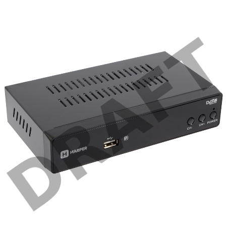 Ресивер DVB-T2 HARPER HDT2-5010,  черный