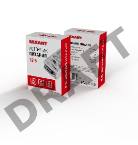 Источник питания 220 V AC/12 V DC 6 A 72 W с разъемами под винт, без влагозащиты (IP23)