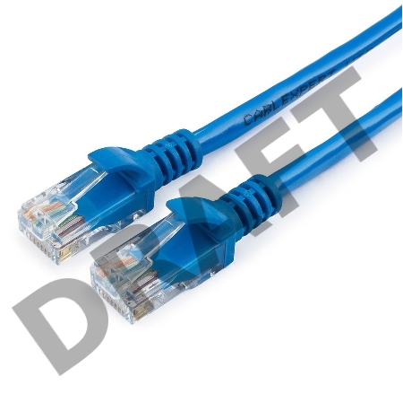 Патч-корд UTP Cablexpert PP12-15M/B кат.5e, 15м, литой, многожильный (синий)