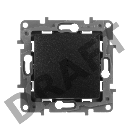 Переключатель с подсветкой,  10AX, антрацит