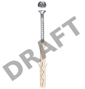 Зубр Дюбель-гвоздь нейлоновый, потайной бортик, 8x60мм, ТФ5, 60шт 4-301375-08-060