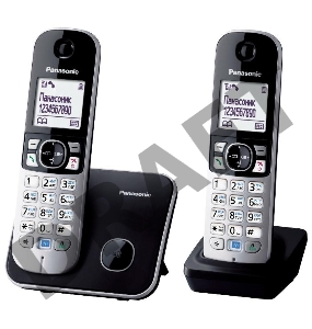 Телефон Panasonic KX-TG6812RU черный (труб. в компл.:2шт) АОН