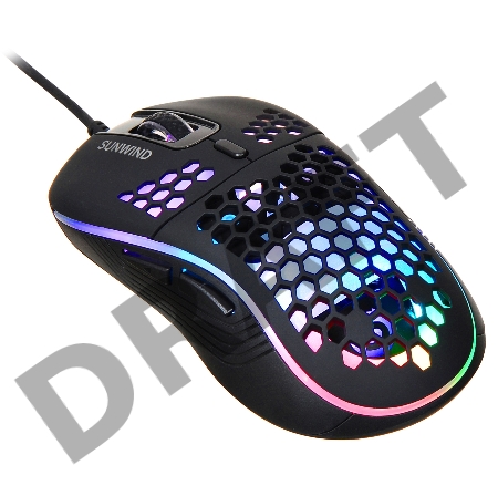 Мышь SunWind SW-M800G черный оптическая (3200dpi) USB для ноутбука (6but)