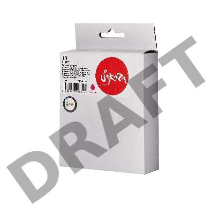 Струйный картридж Sakura C4837A (№11 Magenta) для HP, пурпурный, 29 мл., 2000 к.