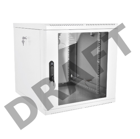 Шкаф телекоммуникационный настенный разборный 9U (600 × 520), съемные стенки, дверь стекло