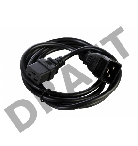 Шнур питания ЦМО с заземлением IEC 60320 C19/IEC 60320 C20, 16А/250В (3x1,5), длина 3 м. (R-16-Cord-C19-C20-3)