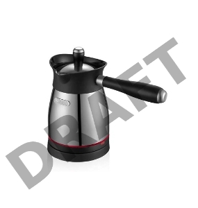 Электрическая турка Centek CT-1080 SS(металл) 0.5л, 1000Вт, нерж.сталь, съемная мягкая ручка, крышка