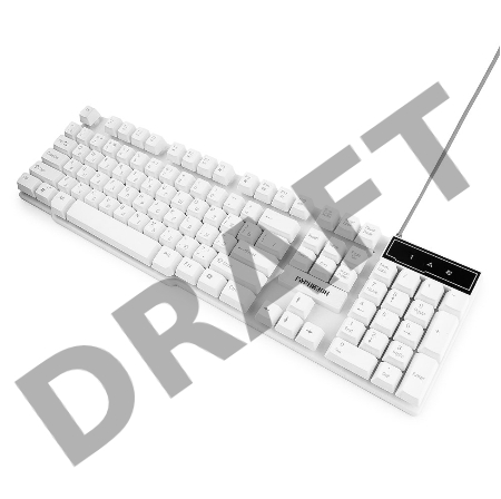 Клавиатура Гарнизон GK-200, USB, белый, механизированные клавиши