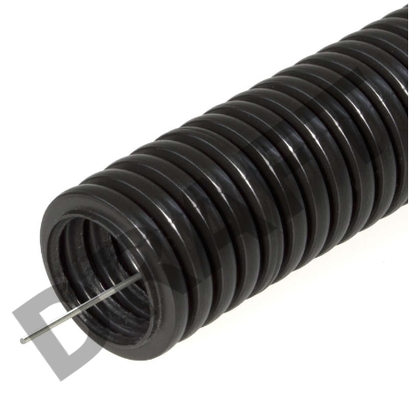 Труба гофрированная ПНД d40мм с протяж. черн. (уп.25м) Урал Пак ГФ-1100040-025