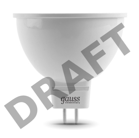 Лампа GAUSS LED Elementary 13526 MR16 GU5.3 5.5W 4100К  1/10/100