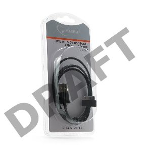 Кабель Gembird/Cablexpert CC-USB-AP1MB  AM/Apple для iPad/iPhone/iPod, 1м черный, пакет 