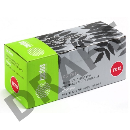 Тонер-картридж Cactus CS-TK18 для принтеров Kyocera Mita FS 1018 MFP/1020/1118 MFP , 7200 стр.