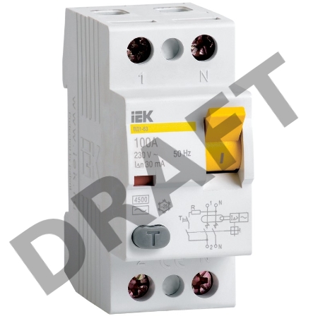 УЗО Iek MDV11-2-032-030 ВД1-63 2Р 32А 30мА тип А ИЭК