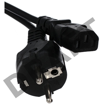 Кабель компьютер - розетка 220V <5.0м> (Европейский стандарт)  <TP021-5.0-BK> Кабель компьютер - розетка 220V <5.0м> (Европейский стандарт)  <TP021-5.0-BK>