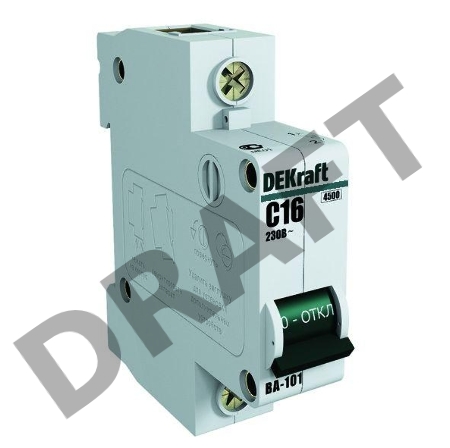 Выключатель автоматический модульный 1п C 32А 4.5кА ВА-101 DeKraft 11057DEK