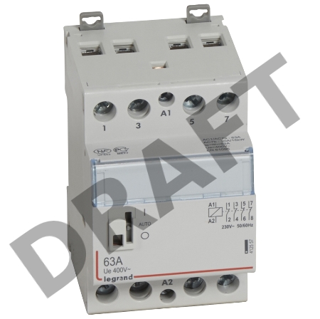Контактор мод. 63А/4п 4НЗ 230В с ручкой упр. CX3 Leg 412557