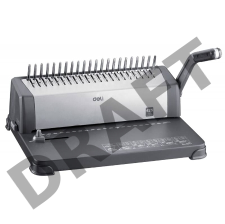 Переплетчик Deli E3872 A4/перф.12л.сшив/макс.425л./пластик.пруж.