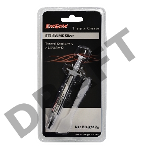 Термопаста ExeGate ETS-6WMK Silver, шприц с лопаткой, 2г