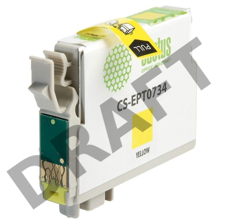 Картридж струйный Cactus CS-EPT0734 желтый для Epson Stylus С79/ C110/ СХ3900/CX4900/CX5900 (11,4ml)