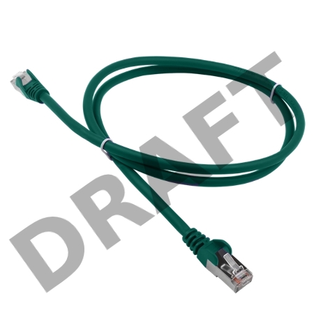 Патч-корд LANMASTER LSZH FTP кат.5e, 0.5 м, зеленый